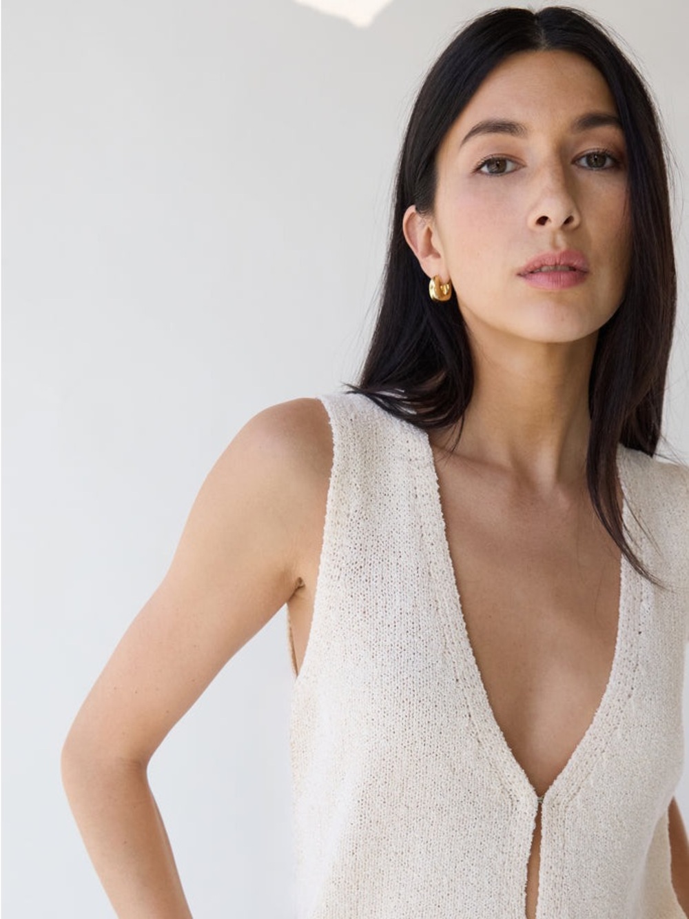 Open Front Knit Tank from OAK + FORT.